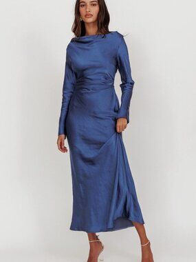 Selfie Leslie Loveland Cowl Back Midi Dress US Sz 8